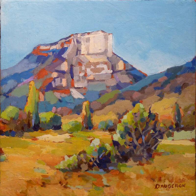 Granier depuis Chacuzard. Huile sur toile