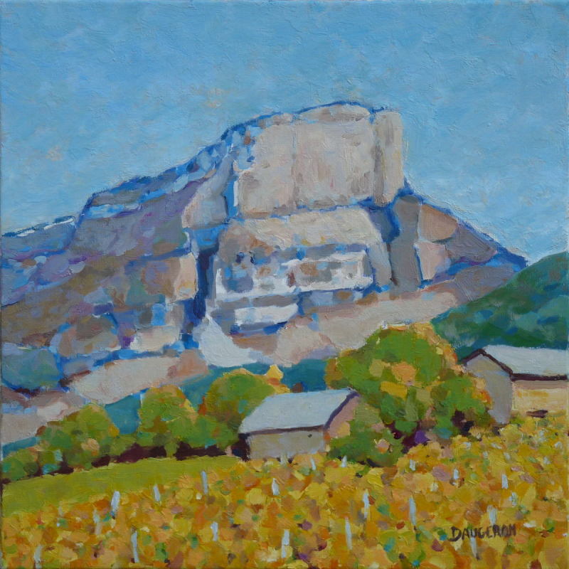Granier et vignes d'Apremont. Huile sur toile